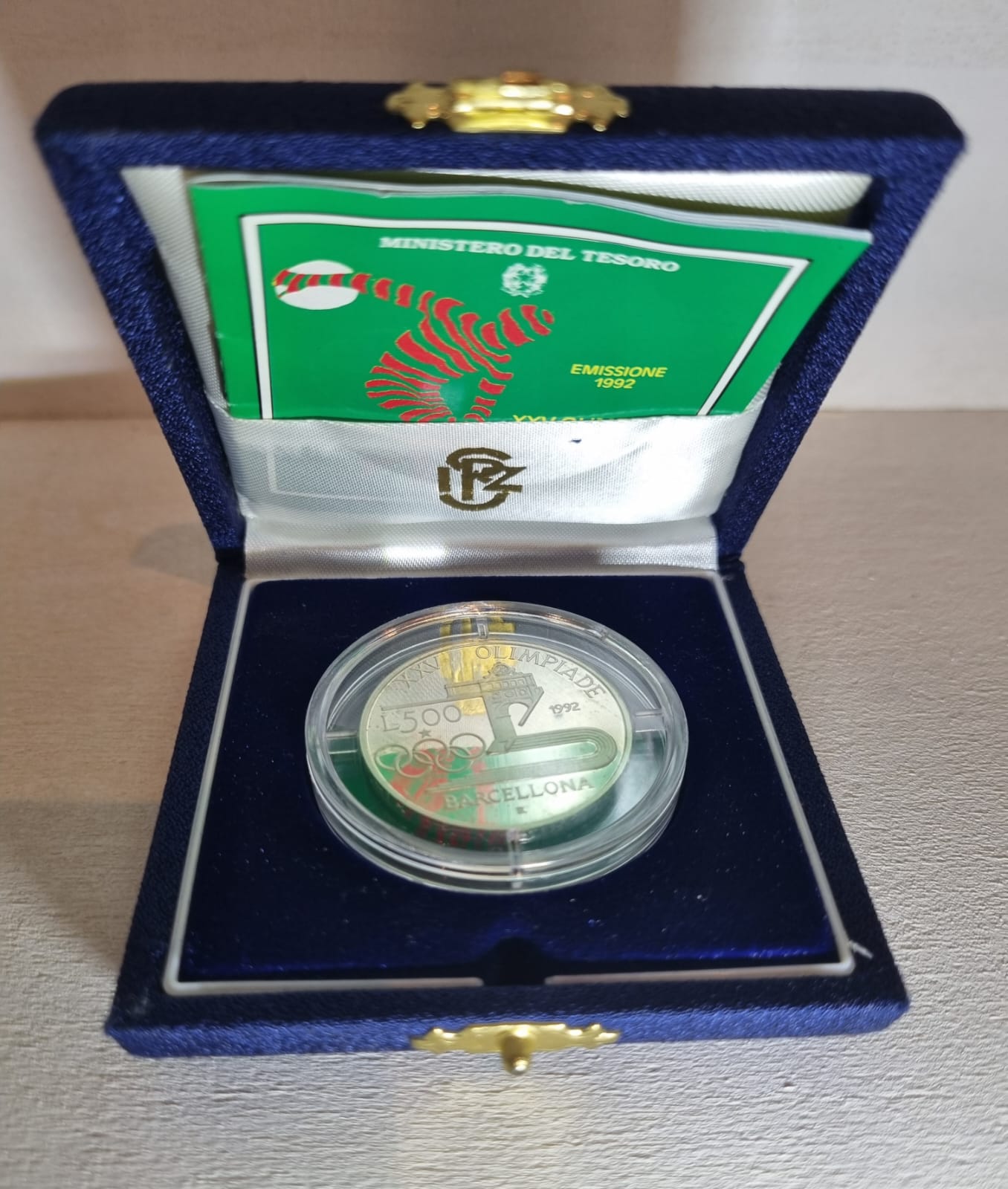 Moneta Commemorativa XXV Olimpiade Barcellona 1992 - Proof Fondo Specchio | Rarexis