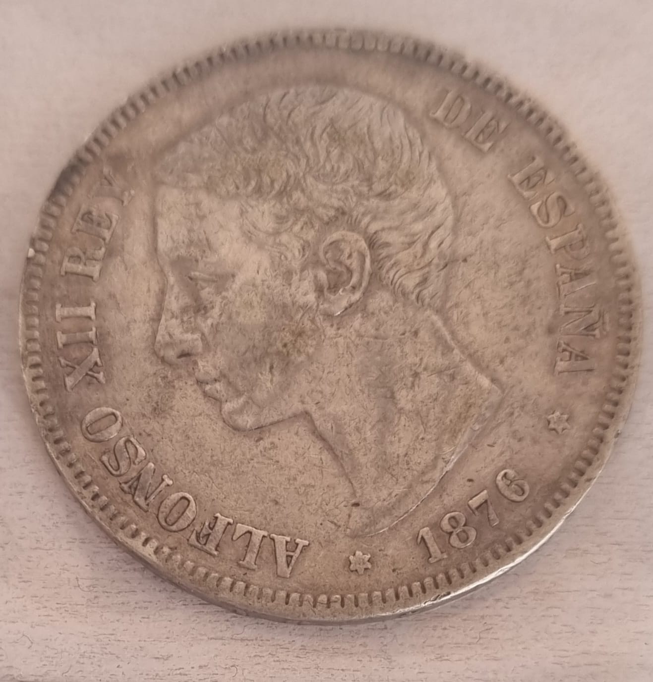 Moneta 5 pst Alfonso XII 1876