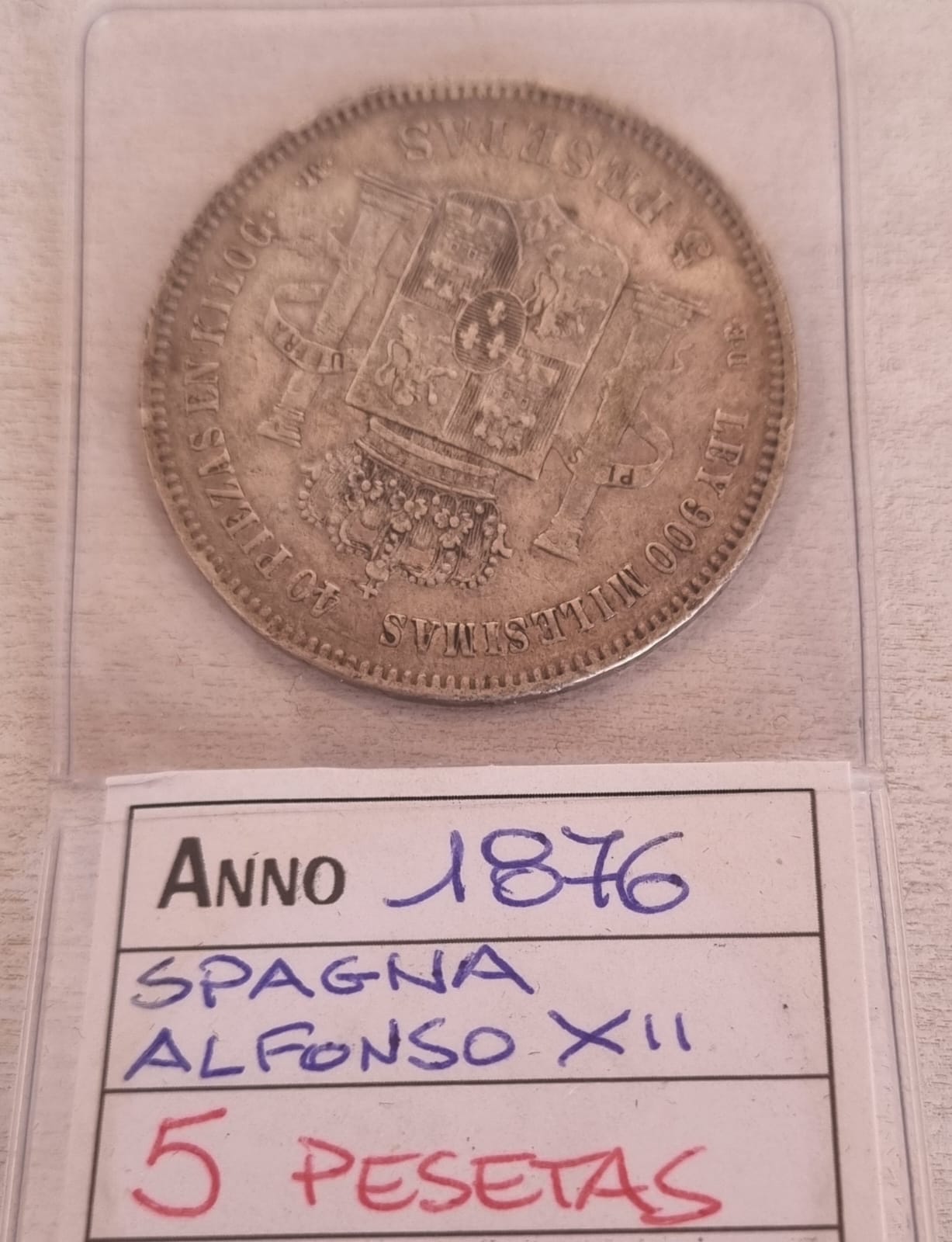 Moneta 5 pst Alfonso XII 1876