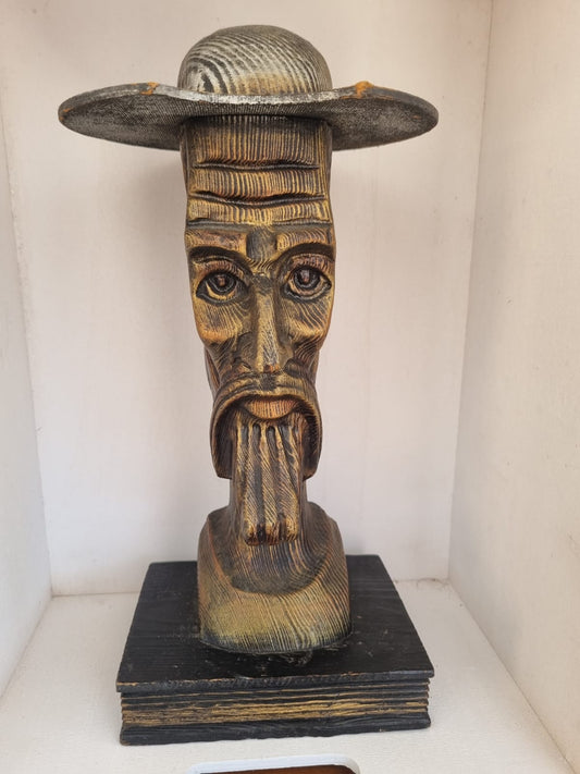 scultura in legno intagliato Don Chisciotte