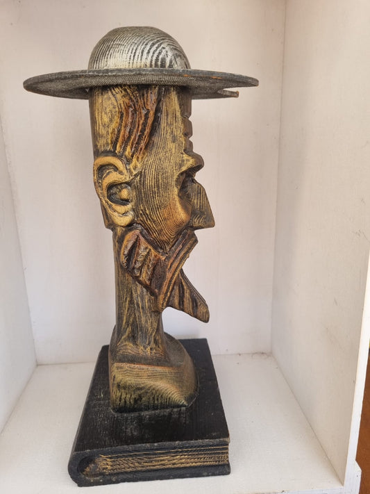 scultura in legno intagliato Don Chisciotte